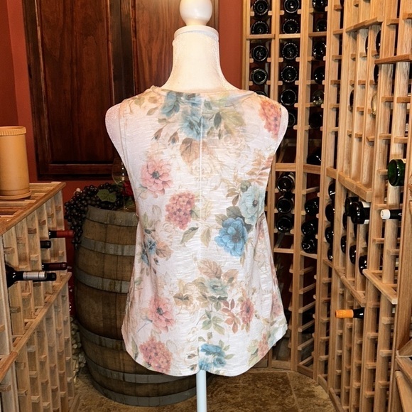 CHARLOTTE RUSSE Floral “Forever Young” Tank Top Size M - Picture 3 of 7